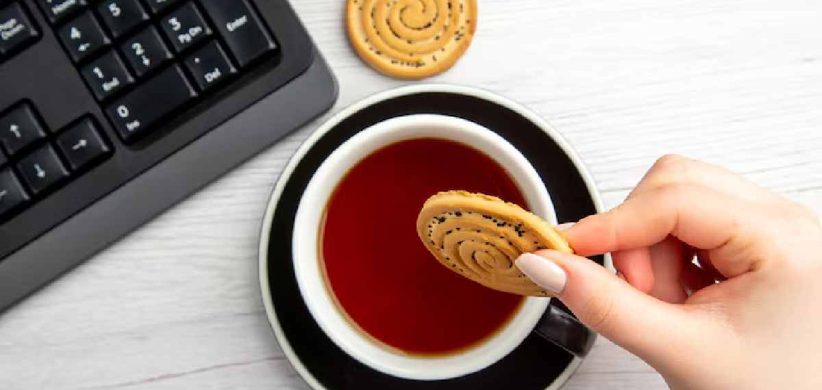 dip biscuits and bread in tea