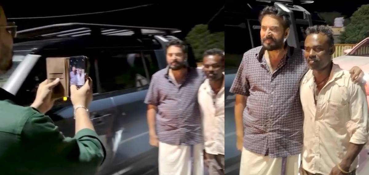 അതിരുകളില്ലാത്ത സ്നേഹം; വഴി പറഞ്ഞ് തന്ന തമിഴ്നാട് സ്വദേശിക്കൊപ്പം ഫോട്ടോയ്ക്ക് പോസ് ചെയ്ത് മമ്മൂട്ടി