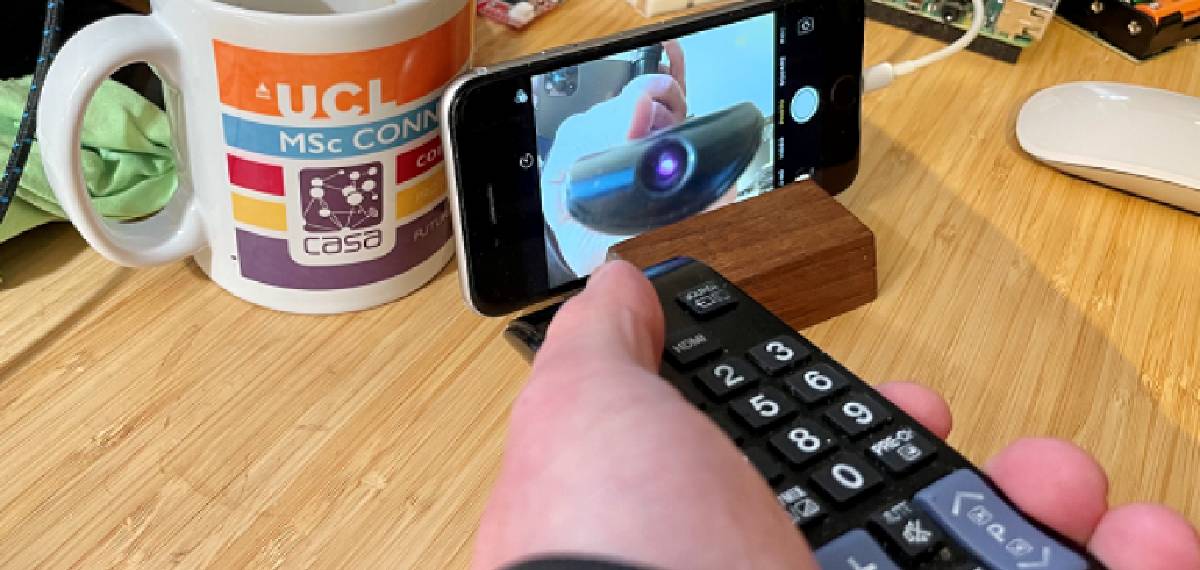 detect a fault in the TV remote using a mobile camera
