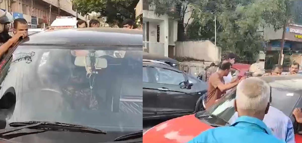 കോട്ടയത്ത് നടുറോഡില്‍ വാഹനം നിര്‍ത്തിയിട്ട് ഉറങ്ങി യുവാവ്; ഗതാഗതക്കുരുക്ക്; കേസെടുത്ത് പൊലീസ്