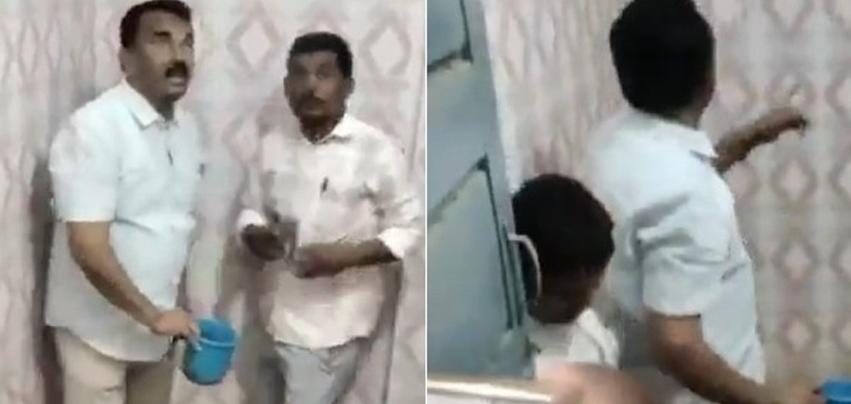 പരിശോധനയ്ക്കിടെ സര്‍ക്കാര്‍ ഓഫീസിലെ ശൗചാലയത്തിന് വൃത്തിയില്ലെന്ന് കണ്ടെത്തി, സ്വയം വൃത്തിയാക്കി മന്ത്രി