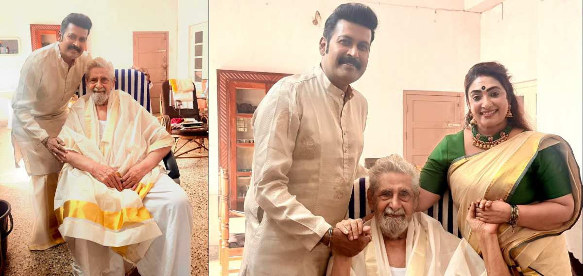 'ഈ വർഷത്തെ എന്റെ ഓണം ധന്യമായി'; മധുവിനൊപ്പം ഓണം ആഘോഷിച്ച് മനോജ് കെ ജയനും കുടുംബവും