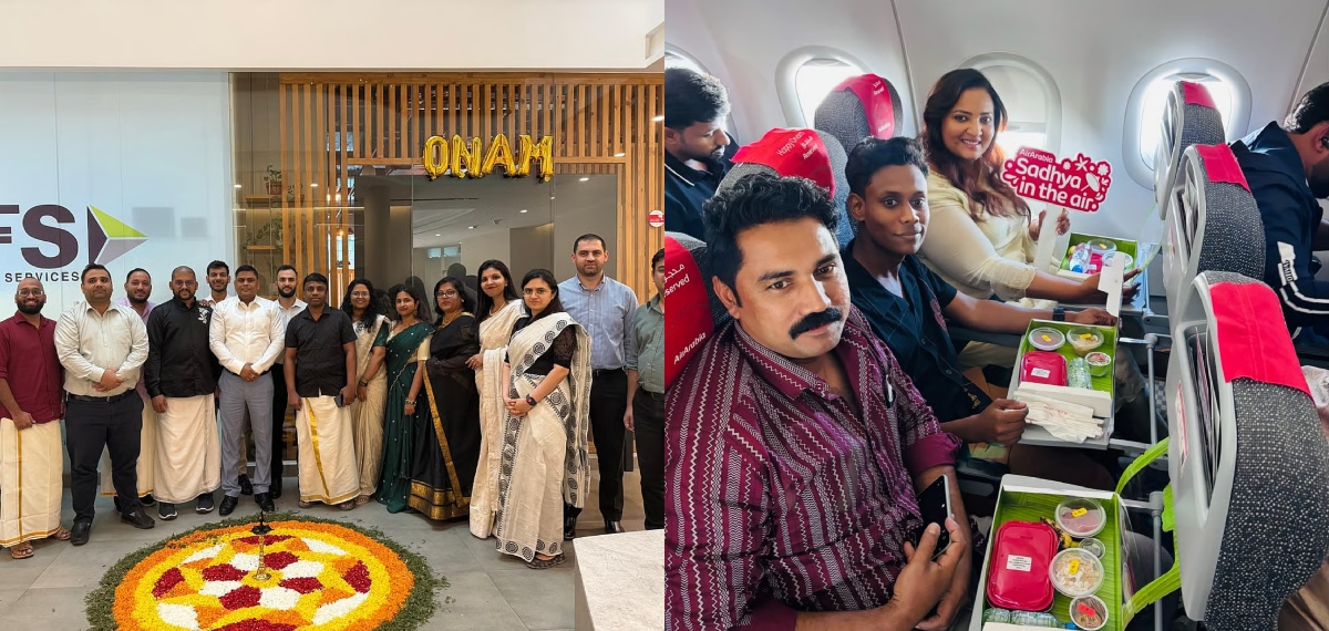 മരുഭൂമിയിലെ കുതിരസവാരി മുതൽ വിമാനത്തിലെ സദ്യ വരെ; ഓണം ആഘോഷിച്ച് മലയാളി പ്രവാസികൾ