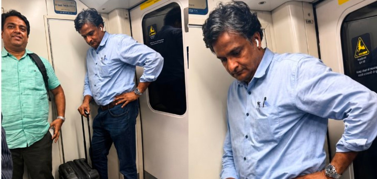 ട്രോളി ബാഗുമായി ജവഗല് ശ്രീനാഥ് മെട്രോയില്; സോഷ്യല് മീഡിയയില് വൈറല്