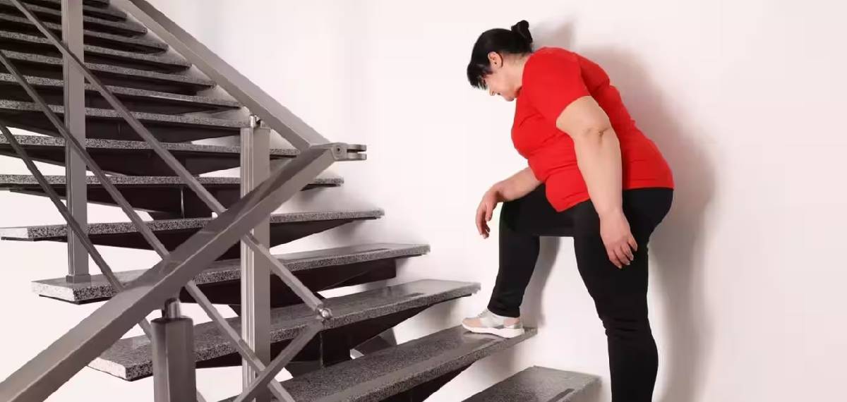 breathlessness when climbing stairs