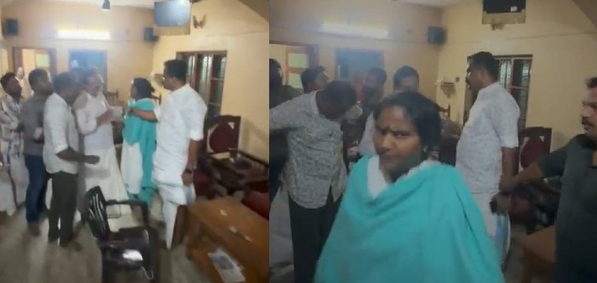 രമ്യ ഹരിദാസ് എംഎൽഎയും കോൺഗ്രസ് പ്രവർത്തകരും തമ്മിൽ കയ്യാങ്കളി