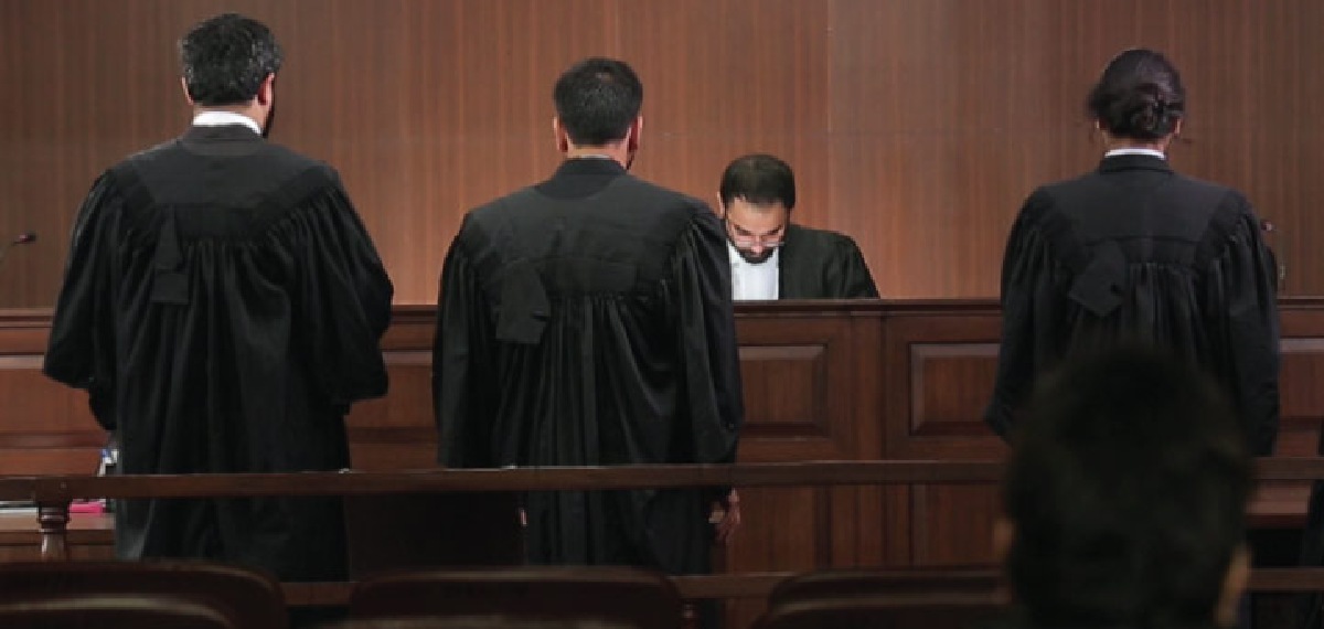  wearing black attire in court