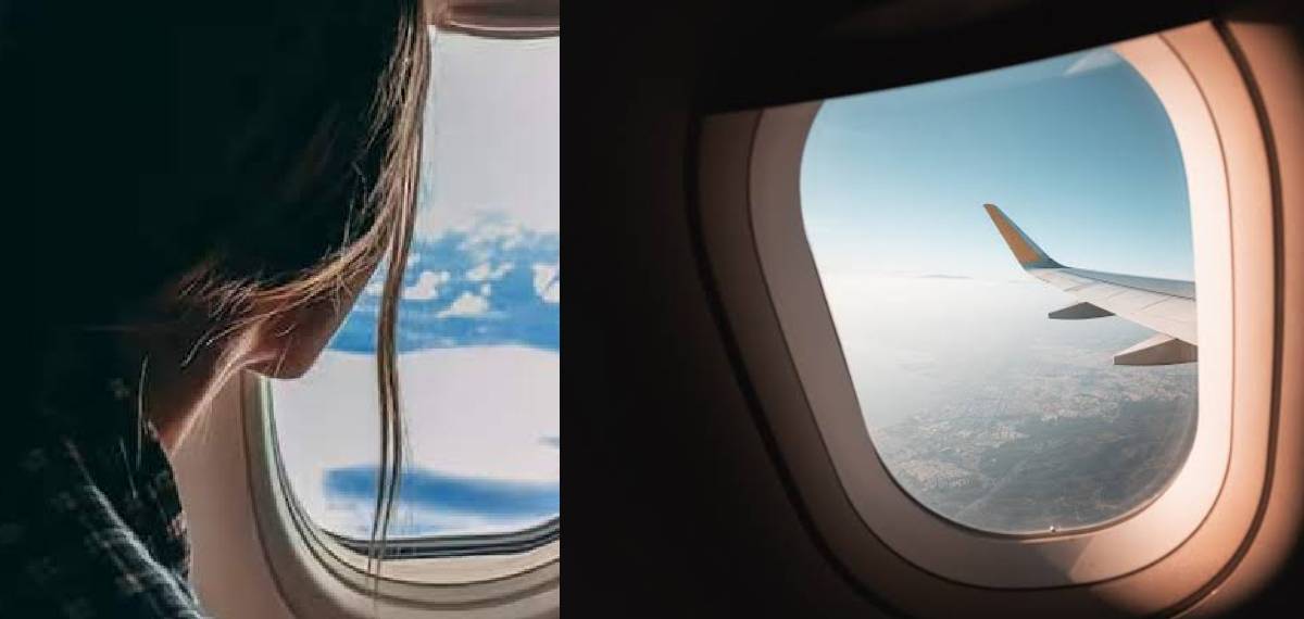 small hole in the airplane windows