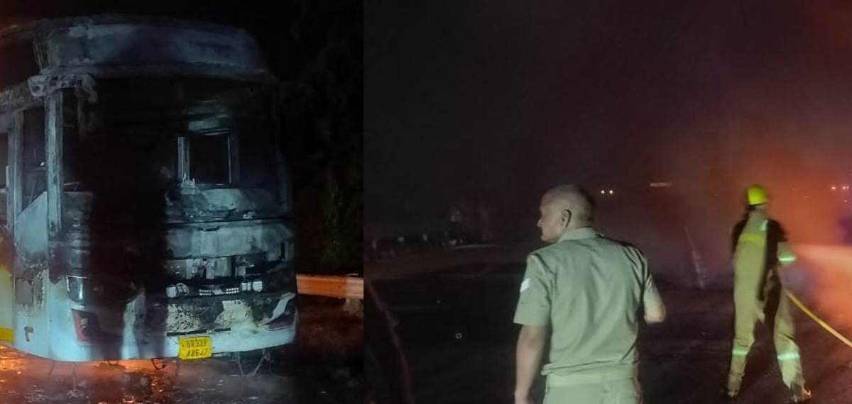 നോയിഡയില് ഓടുന്ന ബസിന് തീപിടിച്ചു; ഒമ്പത് യാത്രക്കാര്ക്ക് ദാരുണാന്ത്യം