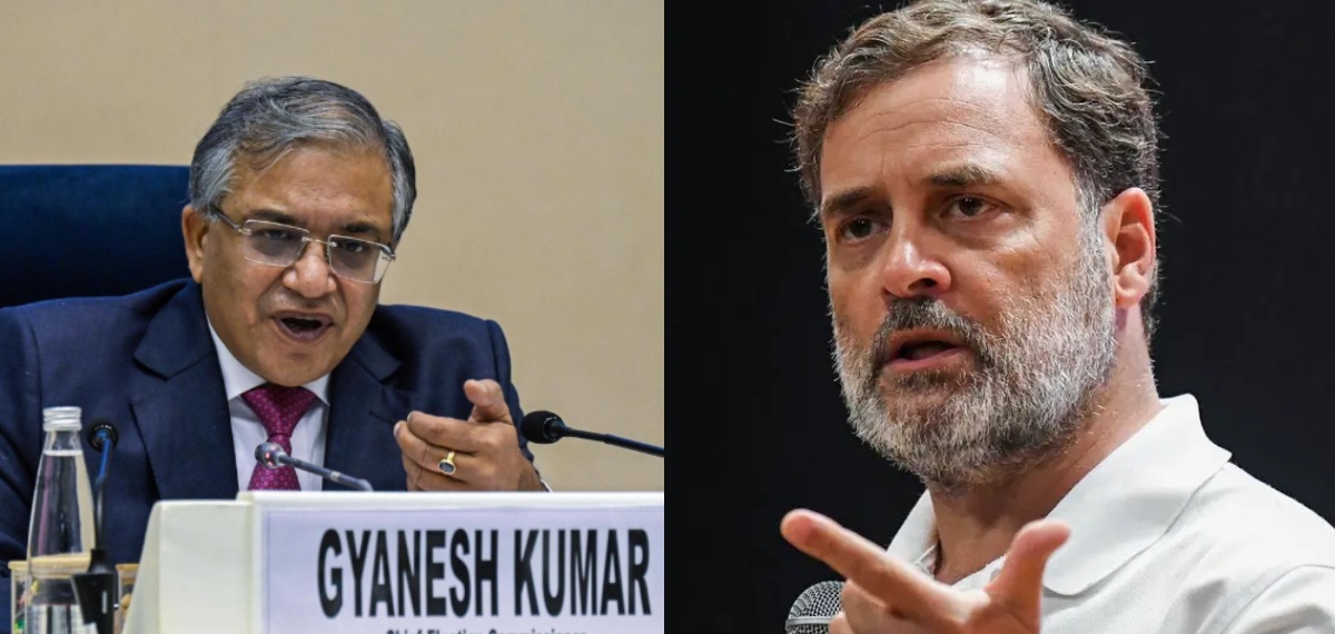 മോദിയും ഷായും ഗ്യാനേഷ് കുമാറിനെ 'അംപയറാക്കി' തെരഞ്ഞെടുപ്പ് മാച്ച് ഫിക്സിങ് നടത്തുന്നു; രാഹുല് ഗാന്ധി