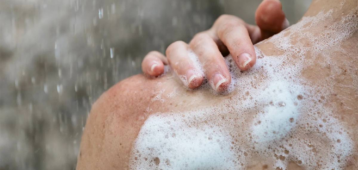 bathe with soap every day