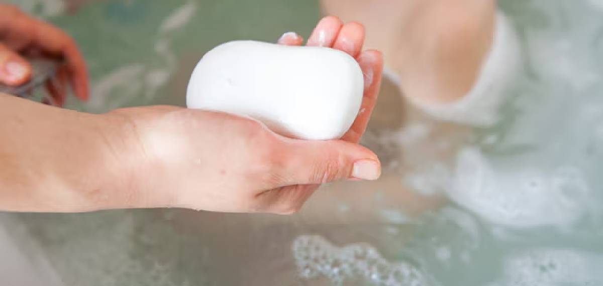 bathe with soap every day