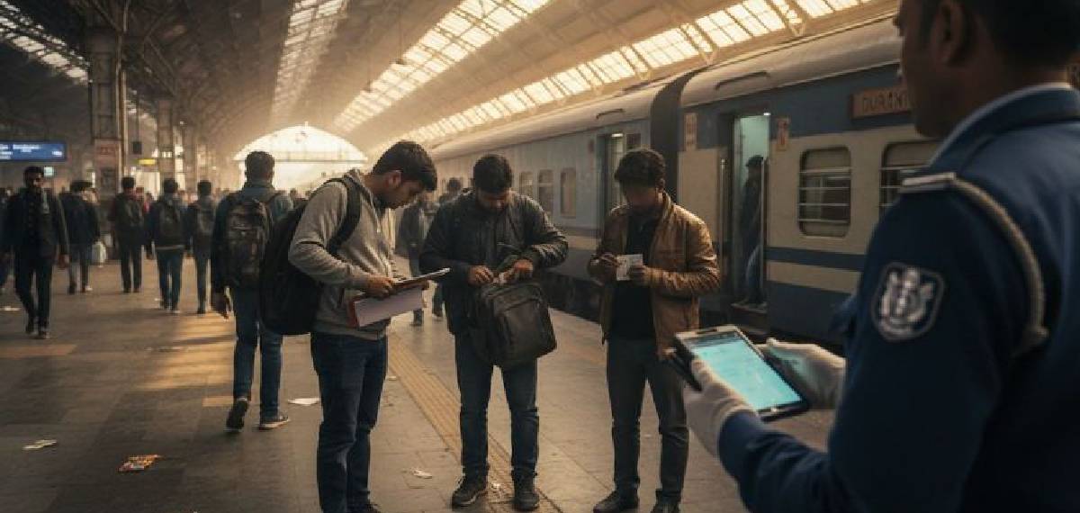 Railway ticket checking