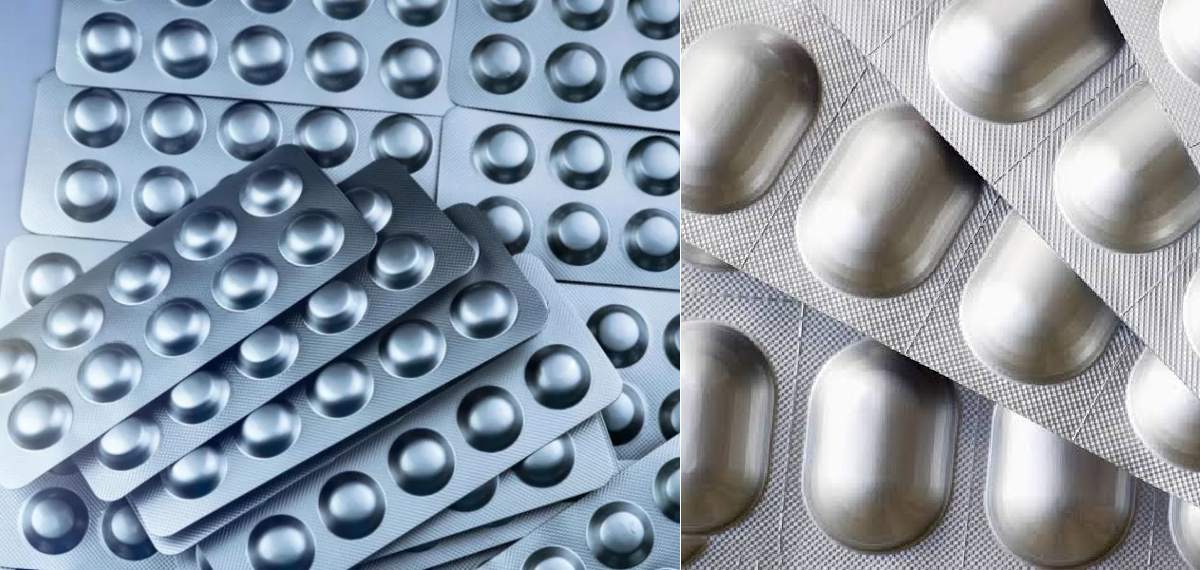 tablets packed in aluminium foil strips