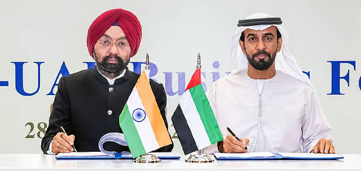 വ്യാപാര-നിക്ഷേപ സഹകരണം ശക്തിപ്പെടുത്തും; കരാറിൽ ഒപ്പുവെച്ച് ഇന്ത്യയും യുഎഇയും