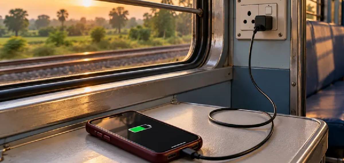 cannot charge your mobile phone on the train