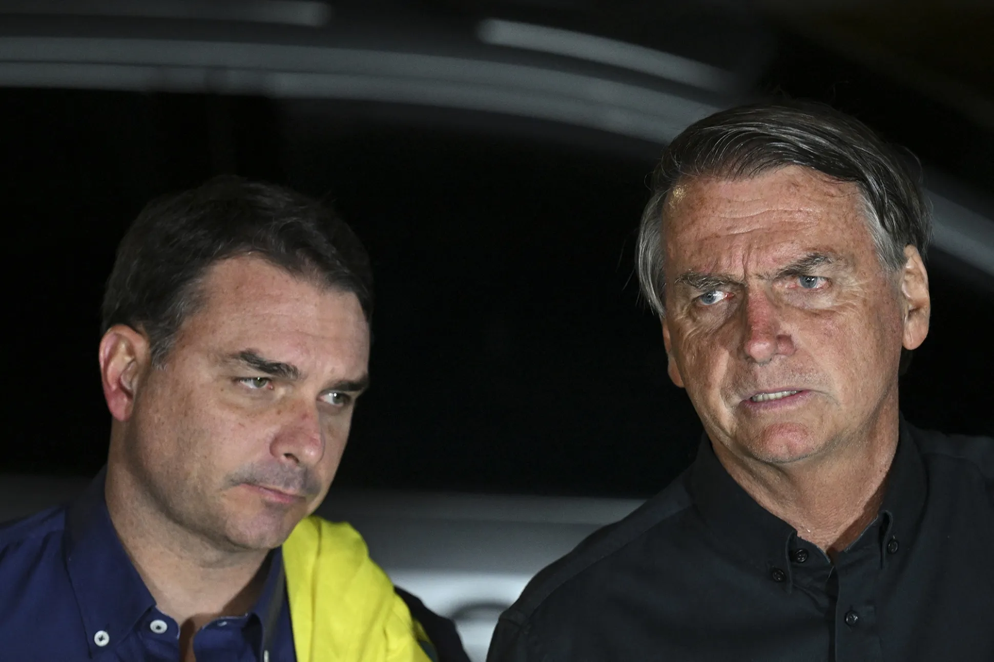 Flávio Bolsonaro with Ex Brazil President Jair Bolsonaro