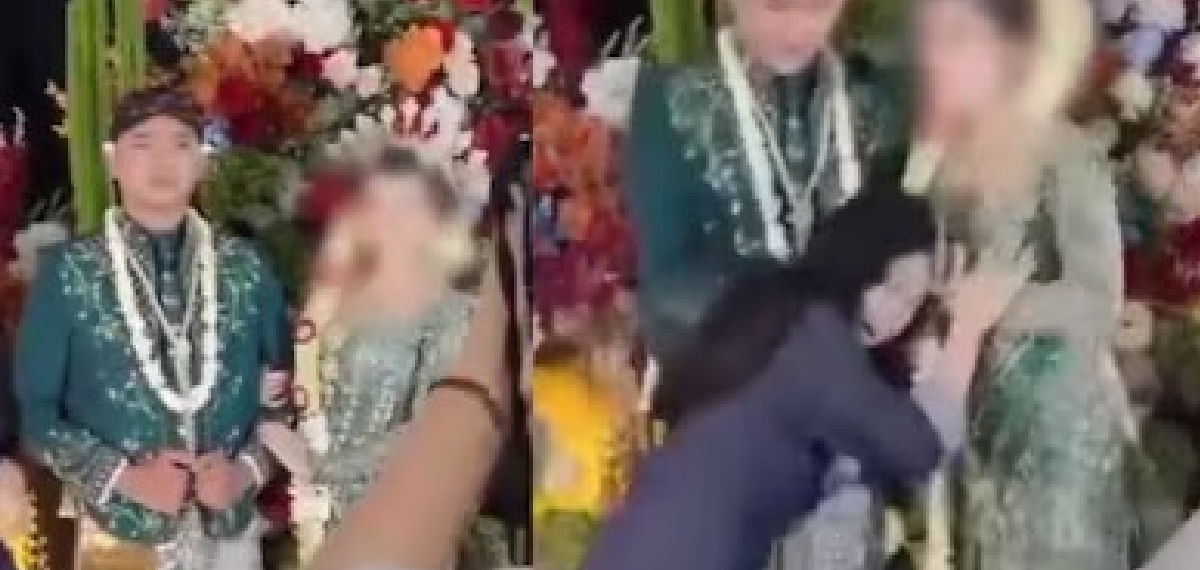 വിവാഹവേദിയിൽ വരനെ ചുംബിക്കാൻ ശ്രമിച്ച മുൻ കാമുകിയെ മുടിയിൽ വലിച്ച് തള്ളിയിട്ട് വധു! വീഡിയോ വൈറൽ