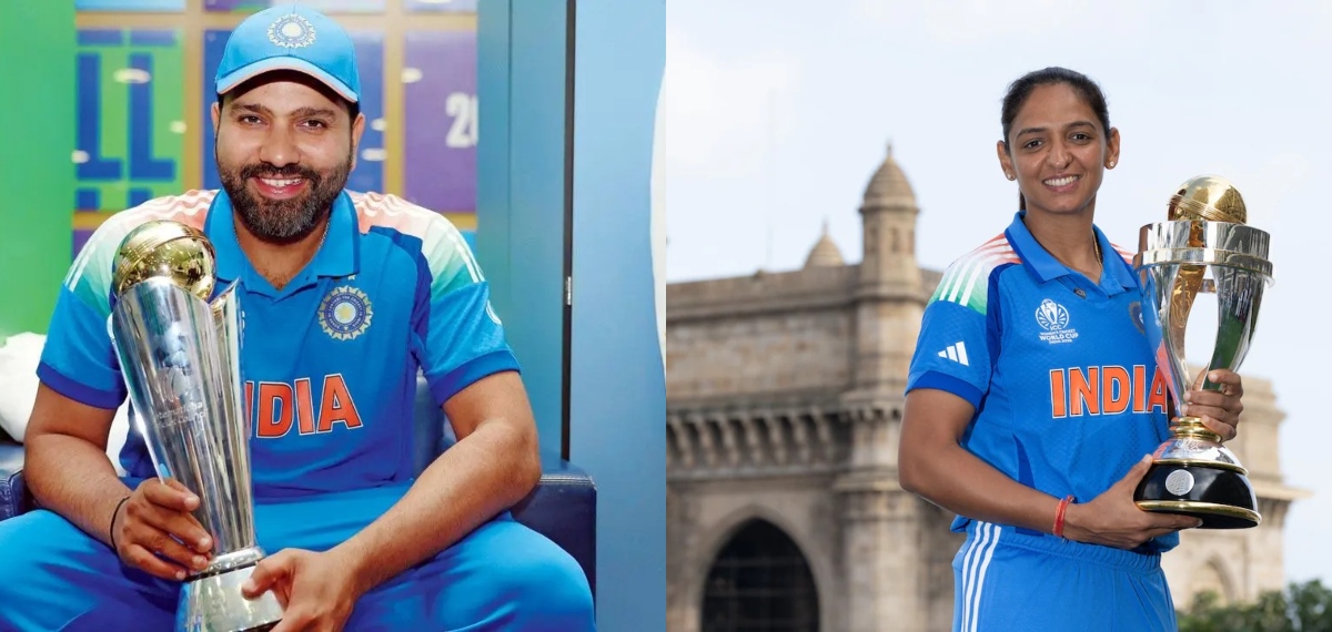 കിരീടം നേടിത്തന്ന ക്യാപ്റ്റന്മാർക്ക് ആദരം; രോഹിത് ശർമയ്ക്കും ഹർമൻപ്രീതിന് പത്മശീ