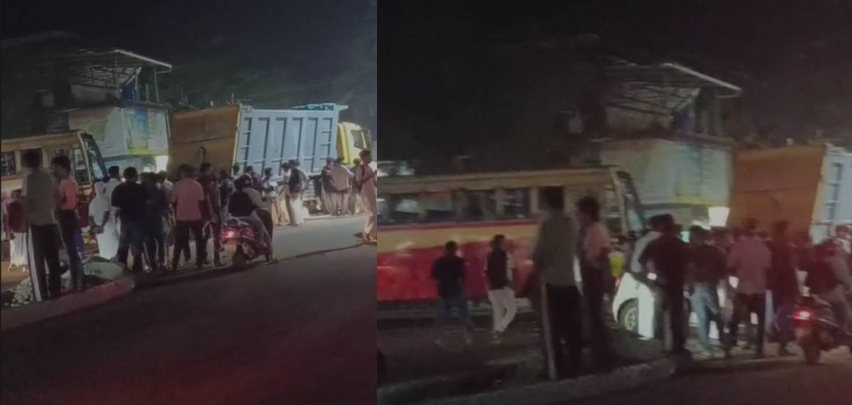 മലപ്പുറത്ത് കെഎസ്ആര്‍ടിസി ബസ് ലോറിയില്‍ ഇടിച്ച് അപകടം: യാത്രക്കാര്‍ക്ക് പരിക്ക്