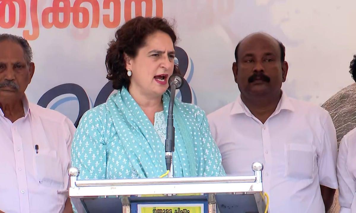 'വയനാട് രാജ്യത്തിന് വേണ്ടി വോട്ടുചെയ്യുന്നു'; പ്രധാനമന്ത്രിയെ വിമർശിച്ച് പ്രിയങ്ക ഗാന്ധി
