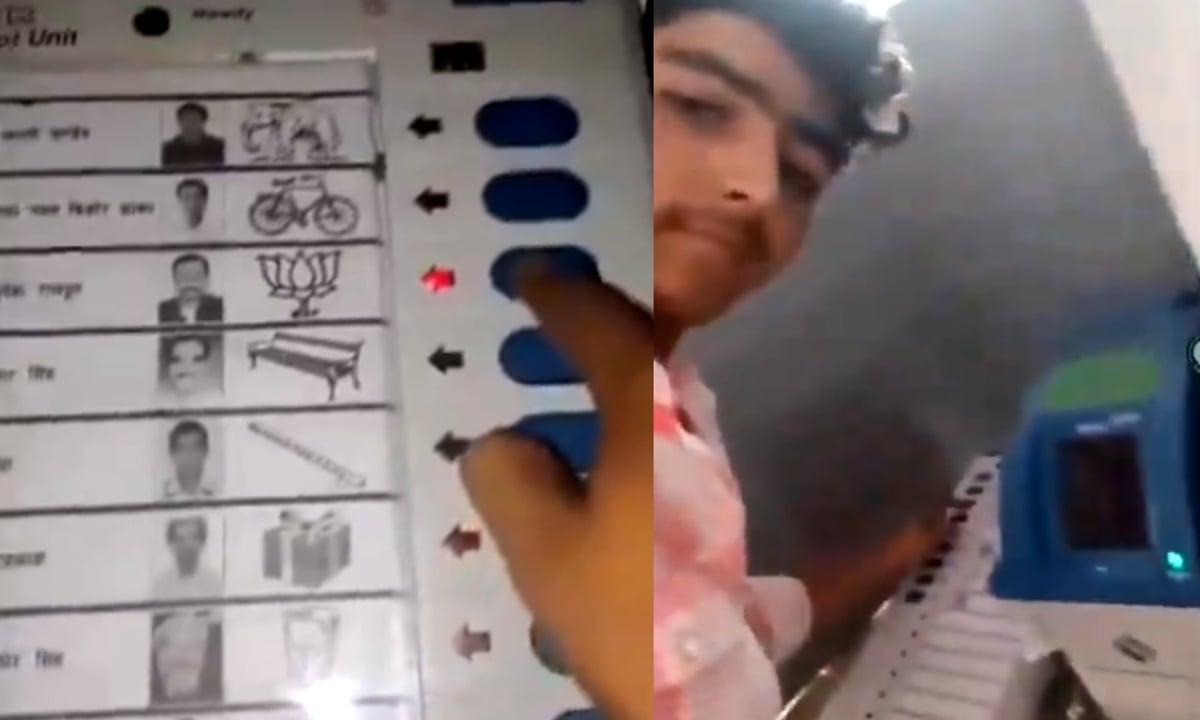 ഉത്തർപ്രദേശിലെ ഒരു ബൂത്തിൽ ബിജെപി സ്ഥാനാർത്ഥിക്ക് എട്ടുതവണ വോട്ട് ചെയ്ത് യുവാവ്; വീഡിയോ വൈറൽ