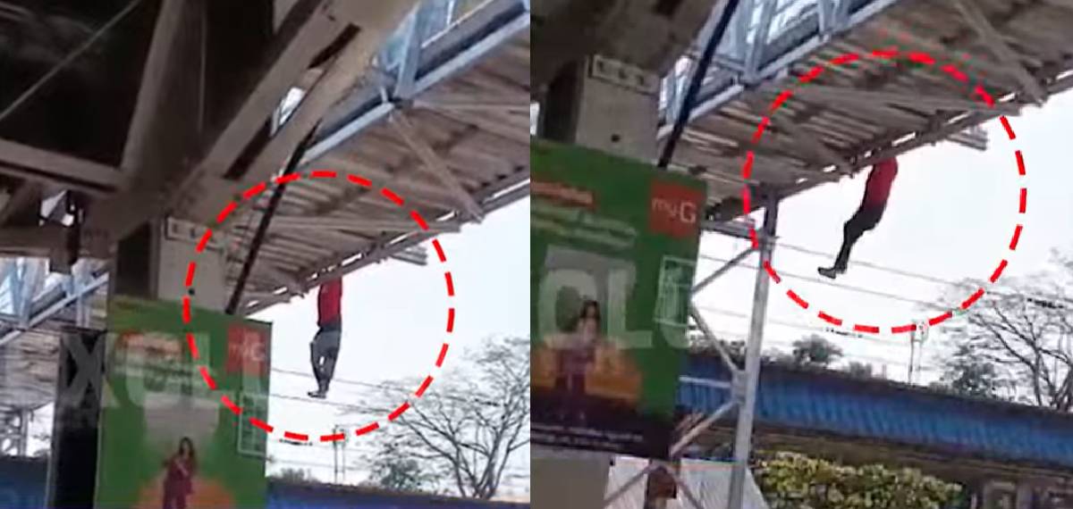 മേൽപ്പാലത്തിൽ കയറി, വൈദ്യുതലൈനിൽ തട്ടി താഴേക്ക്; ആലുവ റെയിൽവേ സ്റ്റേഷനിൽ ജീവനൊടുക്കാൻ ശ്രമിച്ച് യുവാവ്