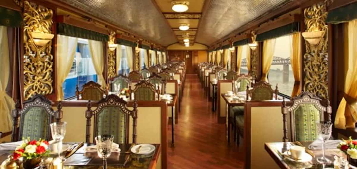 dining area in Maharaja's Express