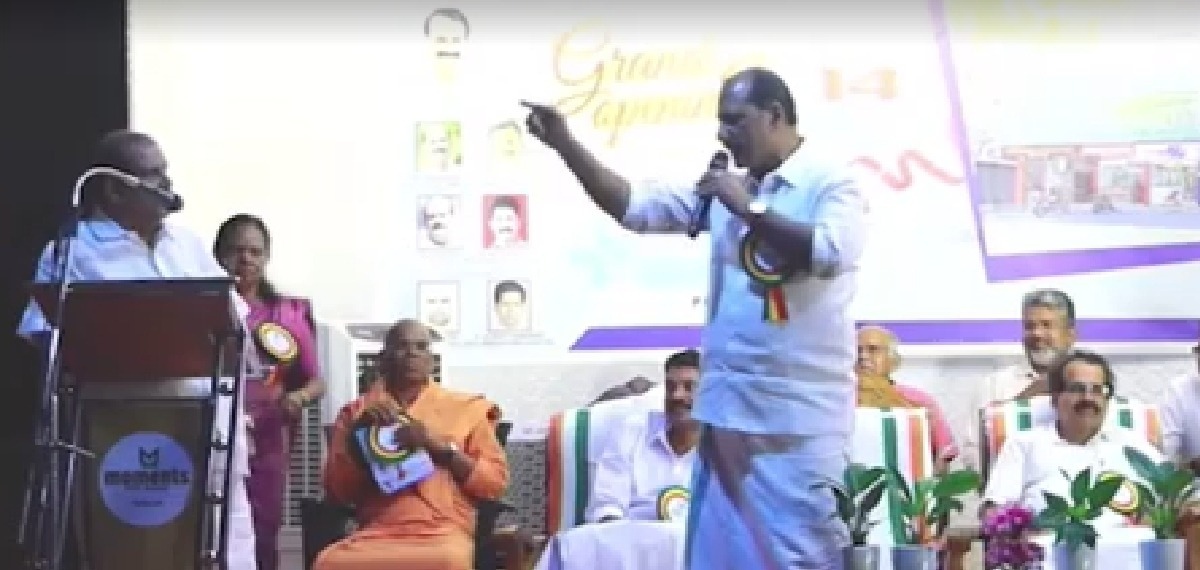 ആവശ്യമുള്ള കാര്യം മാത്രം പറഞ്ഞാൽ മതിയെന്ന് എംഎല്എ; ഇഷ്ടമുളളത് പറയുമെന്ന് പിസി ജോർജ്; പൊതുവേദിയിൽ തർക്കം