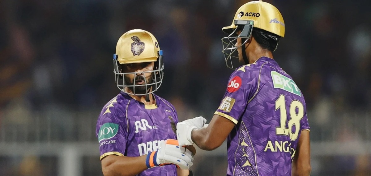 രഘുവംഷിയുടെ ഫിഫ്റ്റി; രഹാനെയുടെ വെടിക്കെട്ട്; SRH നെതിരെ തകർച്ചയിൽ നിന്ന് കരകയറി KKR