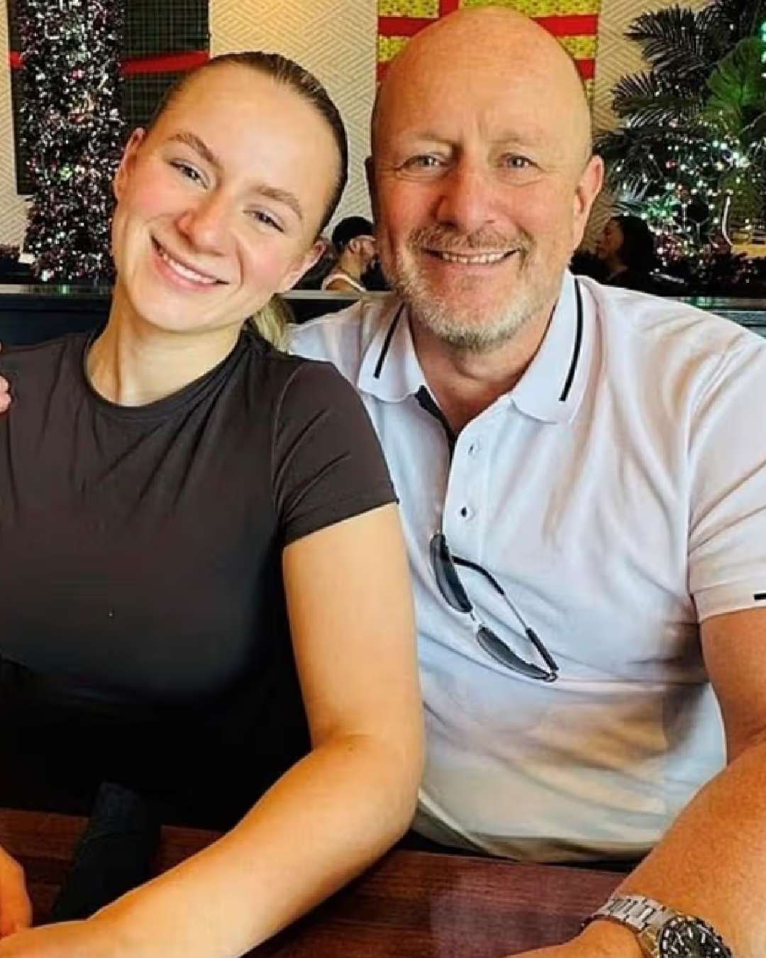 Lucy Harrison with father Kris Harrison