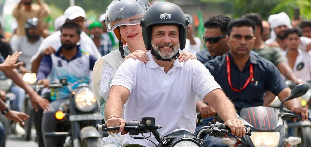 രാഹുലിനൊപ്പം റോയൽ എൻഫീല്‍ഡിൽ പ്രിയങ്കാ ഗാന്ധി; ബിഹാറിലെ വോട്ടർ അധികാർ യാത്രയിൽ അണിചേര്‍ന്ന് എംകെ സ്റ്റാലിനും