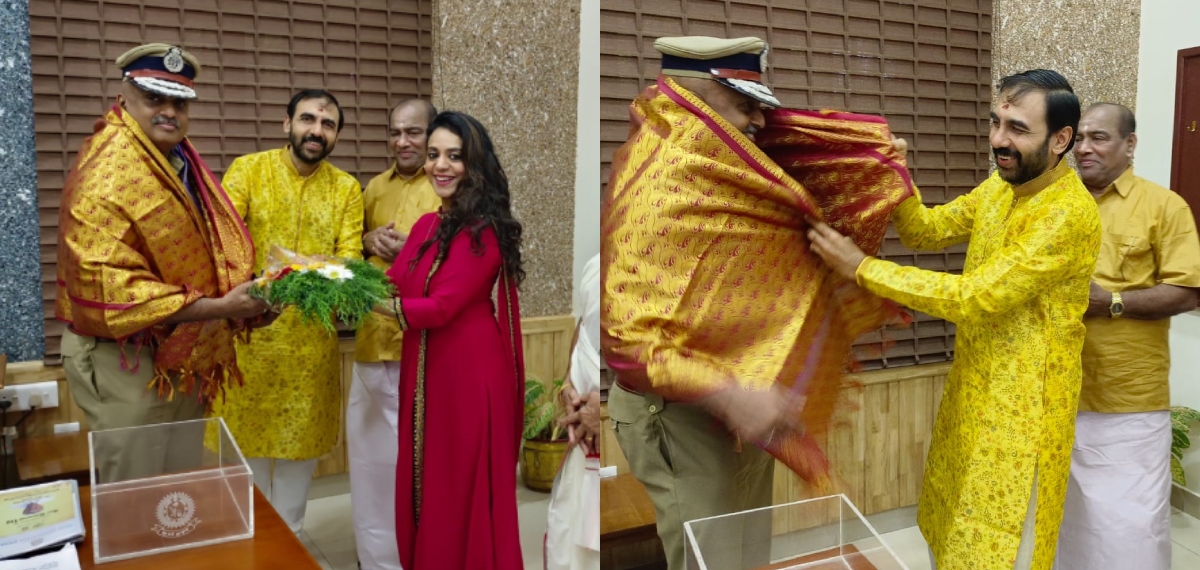 ഉണ്ണികൃഷ്ണന്‍ പോറ്റി പൊലീസ് ആസ്ഥാനത്തും എത്തി; എഡിജിപി എ ശ്രീജിത്തിനെ പൊന്നാട അണിയിക്കുന്ന ചിത്രങ്ങള്‍ പുറത്ത്