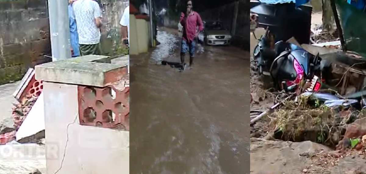 തമ്മനത്ത് ജല അതോറിറ്റിയുടെ കൂറ്റൻ വാട്ടർടാങ്ക് തകർന്നു; വീടുകളില് വെള്ളം ഇരച്ചുകയറി; മതിലുകളും റോഡും തകർന്നു
