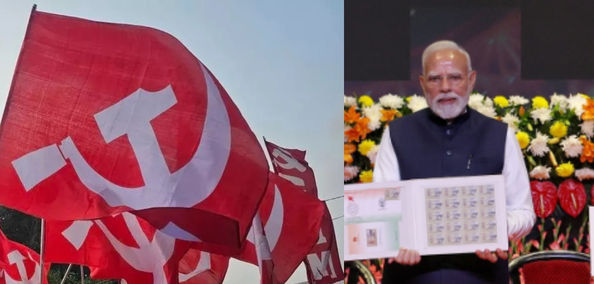 കാവിക്കൊടിയേന്തിയ വനിതയുടെ ചിത്രമുള്ള നൂറുരൂപ നാണയം; ഭരണഘടനയോടുള്ള അവഹേളനമെന്ന് സിപിഐഎം പിബി