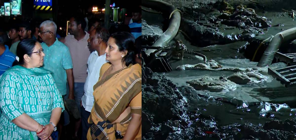 മെട്രോ നിർമാണത്തിനിടെ കുടിവെള്ള പൈപ്പ് പൊട്ടി; പ്രതിഷേധം, കലൂരിൽ വെള്ളക്കെട്ട്