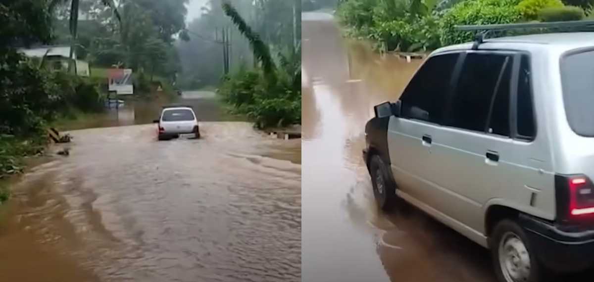 പോകരുതെന്ന് നാട്ടുകാര്‍ മുന്നറിയിപ്പ് നല്‍കി; അവഗണിച്ച് മുന്നോട്ടുപോയി, കാര്‍ വെള്ളക്കെട്ടില്‍ കുടുങ്ങി