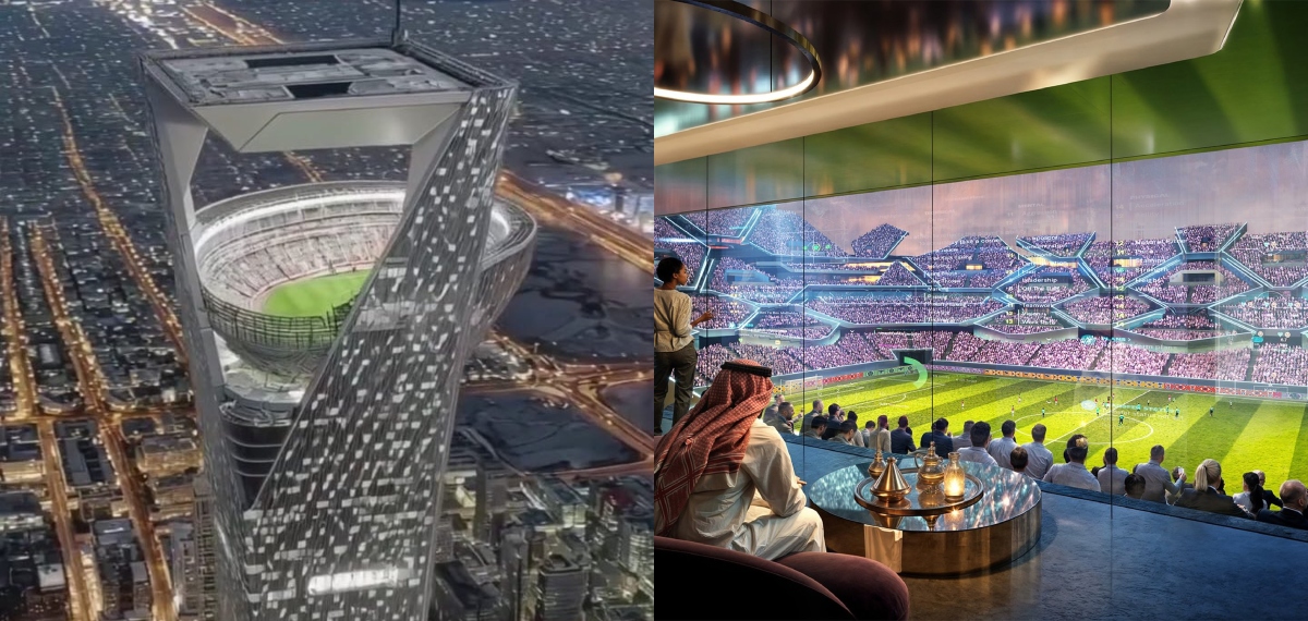 ആകാശത്തൊരു കളിമുറ്റം; 2034 ലെ ഫിഫ വേൾഡ് കപ്പിന് ഇപ്പോഴേ ഒരുങ്ങി സൗദി അറേബ്യ