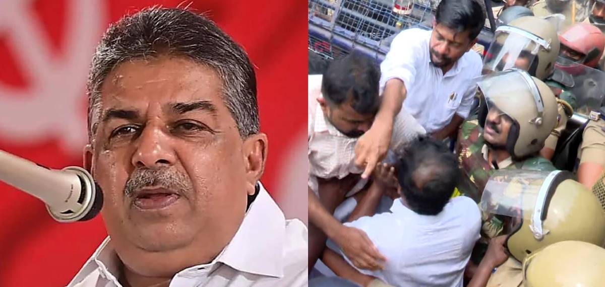 'സജി ചെറിയാനെ ചങ്ങലയ്ക്കിടണം, രാജിവെച്ച് പുറത്ത് പോകണം'; ചെങ്ങന്നൂരില്‍ യൂത്ത് കോണ്‍ഗ്രസിൻ്റെ പ്രതിഷേധം