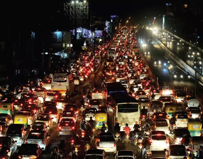 Bengaluru Traffic night