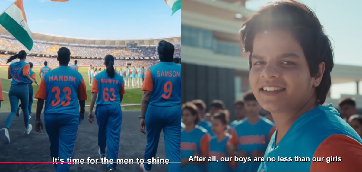 കാണടാ നമ്മുടെ സഞ്ജുവിന്റെ റേഞ്ച്!; ടി 20 വേൾഡ് കപ്പ് പ്രൊമോയിൽ സഞ്ജുവിന്റെ ജേഴ്സി ധരിച്ച് ഷെഫാലി