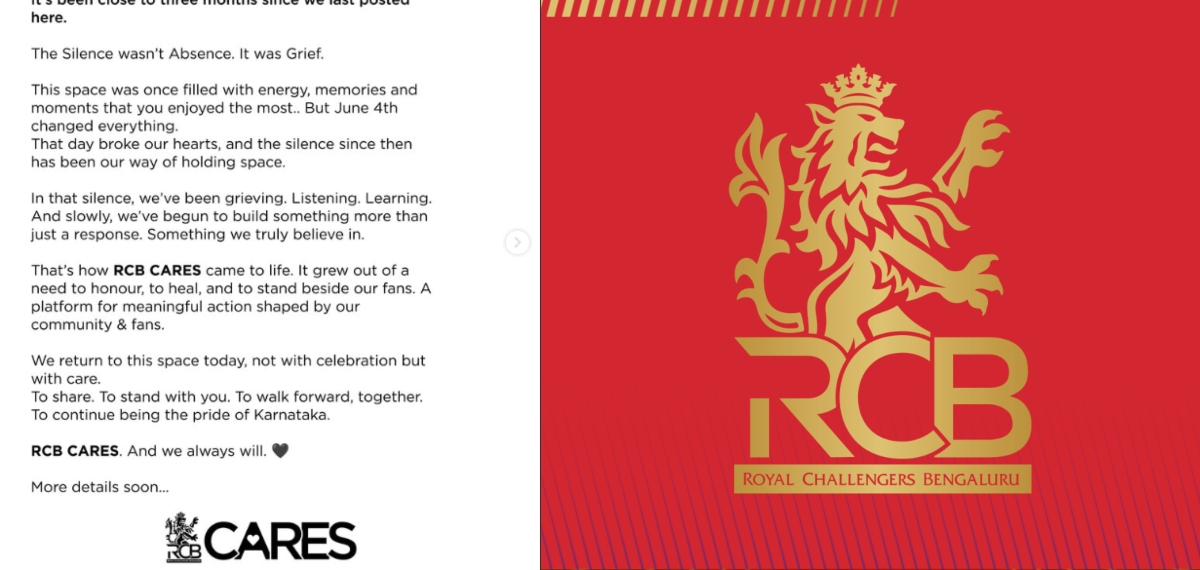'RCB Cares'-; മാസങ്ങൾക്ക് ശേഷം സോഷ്യൽ മീഡിയ പ്ലാറ്റ്‌ഫോമിൽ തിരിച്ചെത്തി ആർസിബി