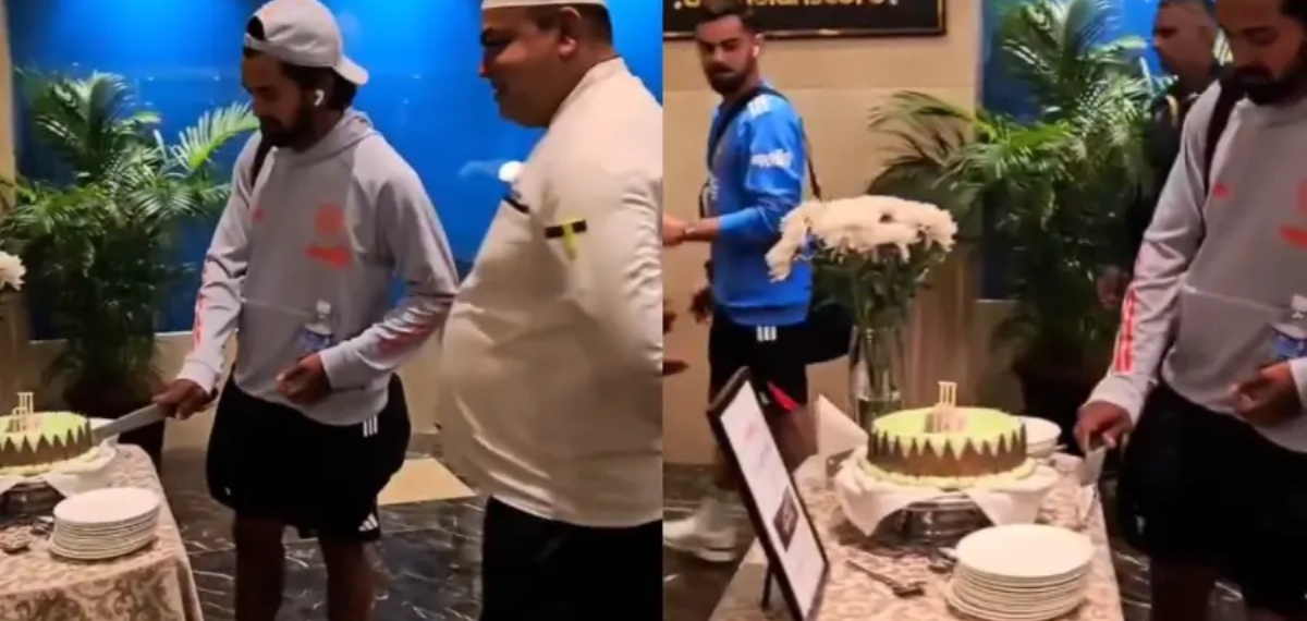 വിജയം കേക്ക് മുറിച്ചാഘോഷിച്ച് രാഹുൽ; പങ്കെടുക്കാൻ വിസമ്മതിച്ച്‌ കോഹ്‌ലി; ഡ്രസിങ് റൂം OK അല്ലേ!