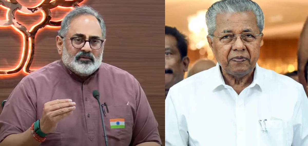 'മുഖ്യമന്ത്രി വിശ്വാസിയല്ല നാസ്തികന്‍, അദ്ദേഹമാണോ അയ്യപ്പ സംഗമം നടത്തേണ്ടത്'; രാജീവ് ചന്ദ്രശേഖര്‍