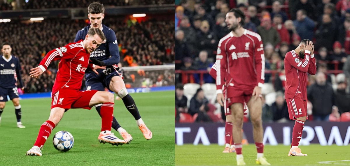 ആൻഫീൽഡിൽ നാണംകെട്ട് ലിവർപൂൾ; ചാമ്പ്യൻസ് ലീഗിൽ പി എസ് വിയോട് വമ്പൻ തോൽവി