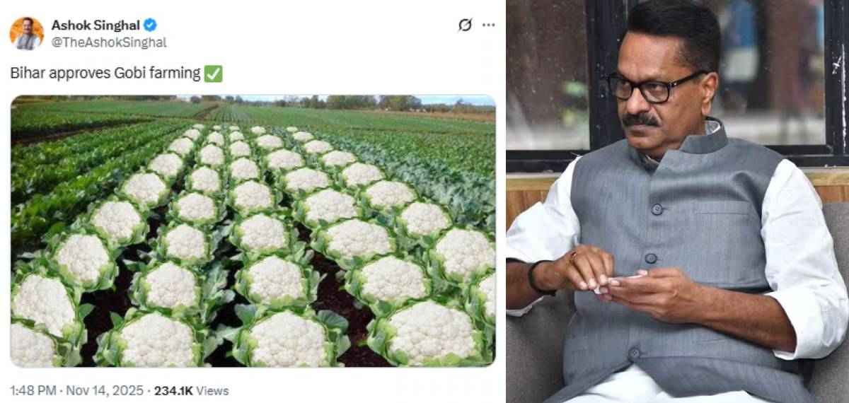 'ബിഹാർ കോളിഫ്ളവർ കൃഷി അംഗീകരിച്ചിരിക്കുന്നു'; ഭഗൽപൂർ കൂട്ടക്കൊല ഓർമിപ്പിച്ച് BJP മന്ത്രിയുടെ വിദ്വേഷ പോസ്റ്റ്