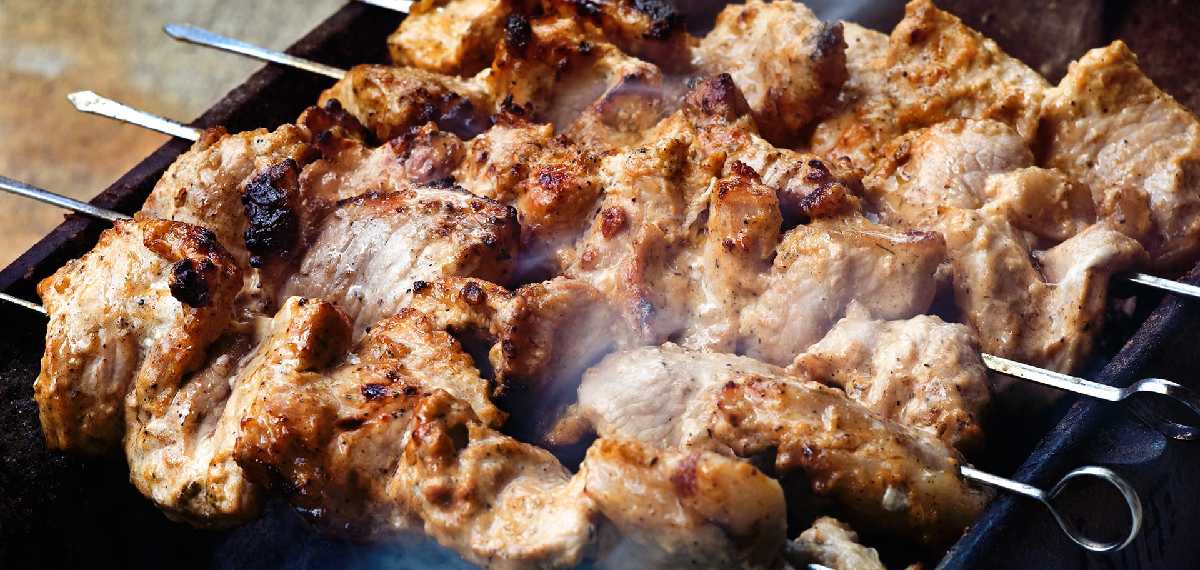 beer and grilled meat