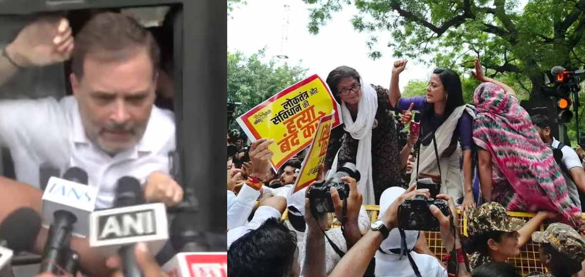 വിറപ്പിച്ച് പ്രതിപക്ഷ മാർച്ച്; ശക്തികാട്ടി ഇന്‍ഡ്യ സഖ്യം, എംപിമാരെ അറസ്റ്റ് ചെയ്തു നീക്കി