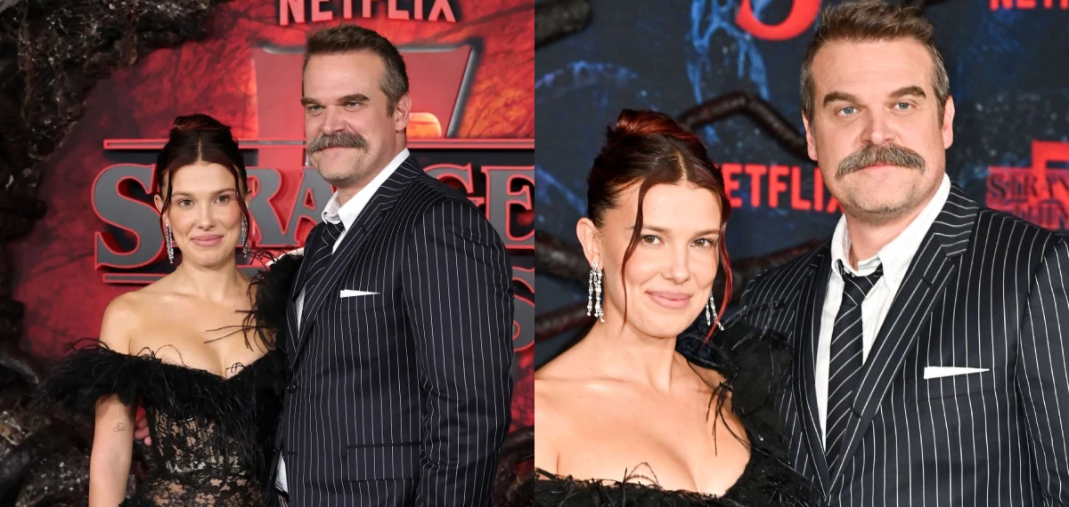 റെഡ് കാർപെറ്റിൽ ഒന്നിച്ചെത്തി ഡേവിഡ് ഹാർബറും മില്ലി ബോബി ബ്രൗണും; ബുള്ളിയിങ് പരാതി വ്യാജമോ?