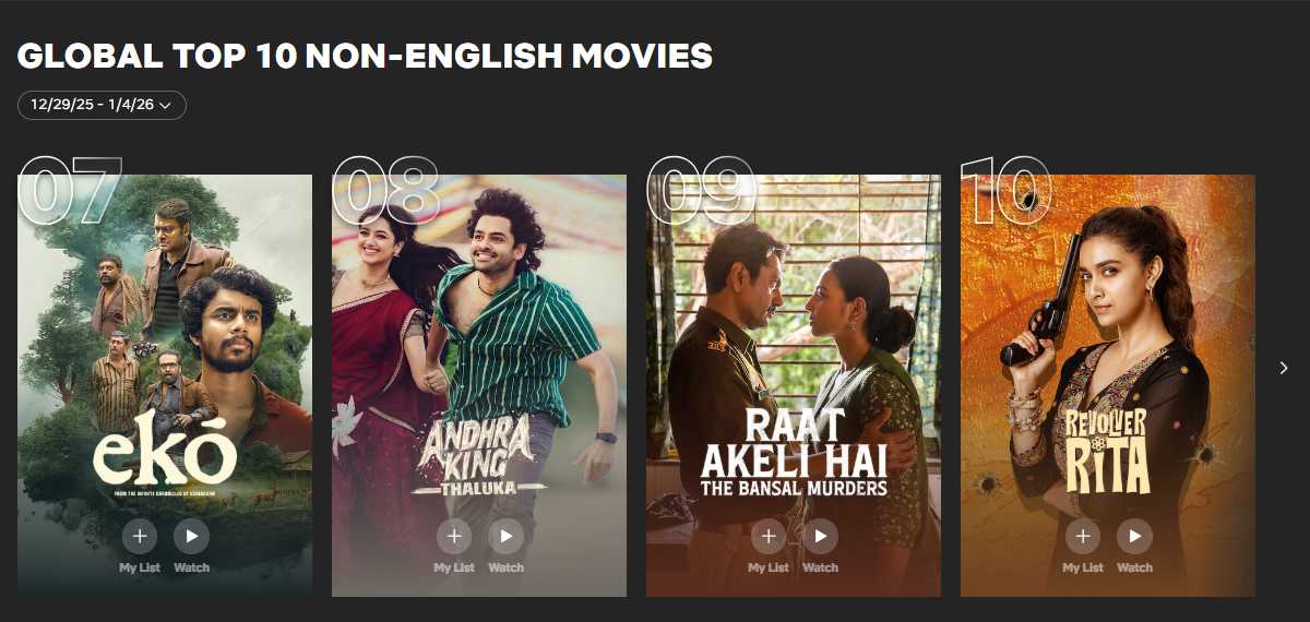 Eko in Netflix top 10 list